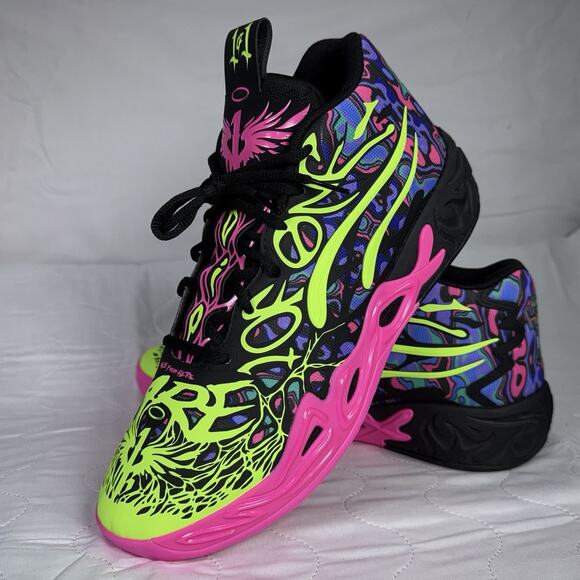 PUMA MB.04 Heem Multicolor Mesh Basketball Sneakers 310837-01 0724 Size 10.5